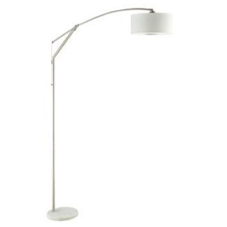 White Arch Floor Lamp w/ Marble Base
