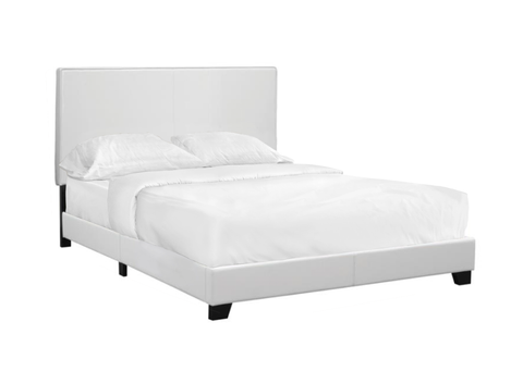 6 Month Rental Plan | White Leatherette Queen Bed | From $60/mo