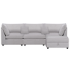 6 Month Rental | Cambria 4 Piece Sectional, Light Grey | From $316/mo