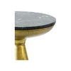 Granite And Gold Side Table
