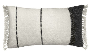Wool Woven Pillow, Black and White