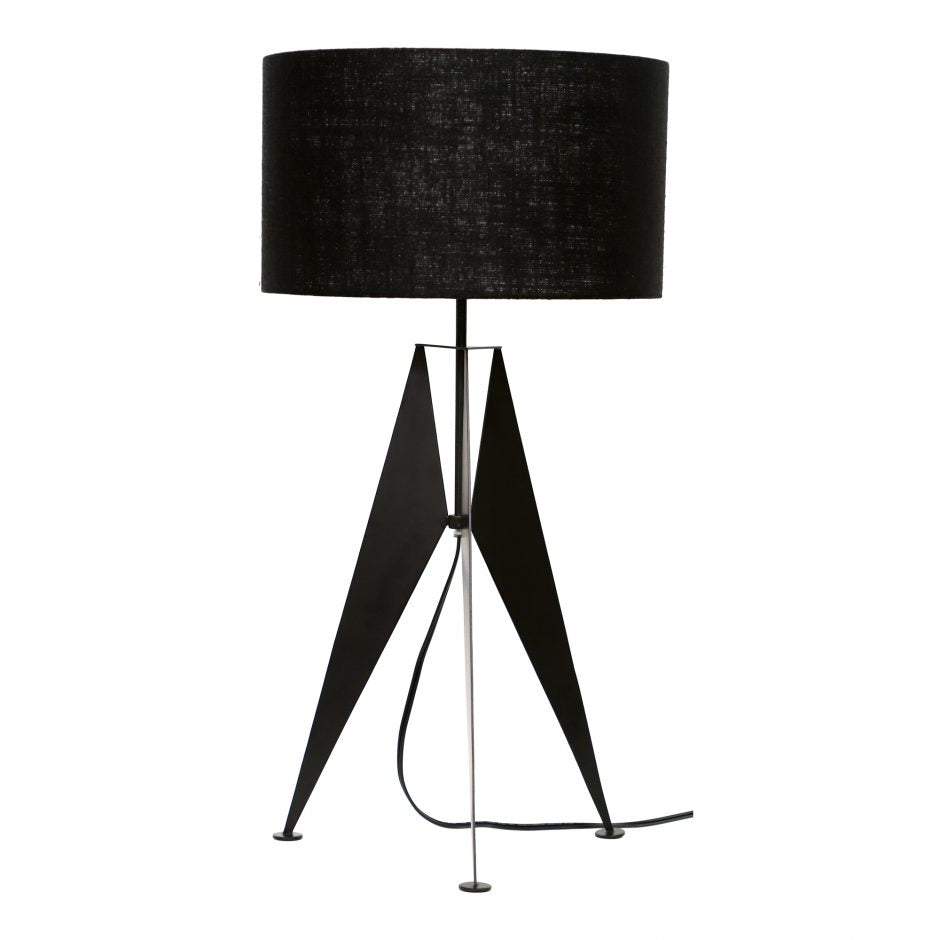 Geometric Iron Table Lamp Black