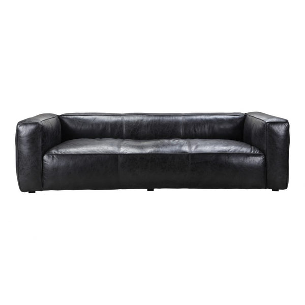 Darkstar Black Leather Sofa