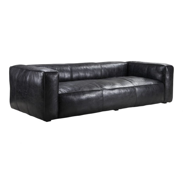Darkstar Black Leather Sofa