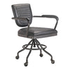 12 Month Rental Plan | Onyx Black Leather Desk Chair | From $89/mo