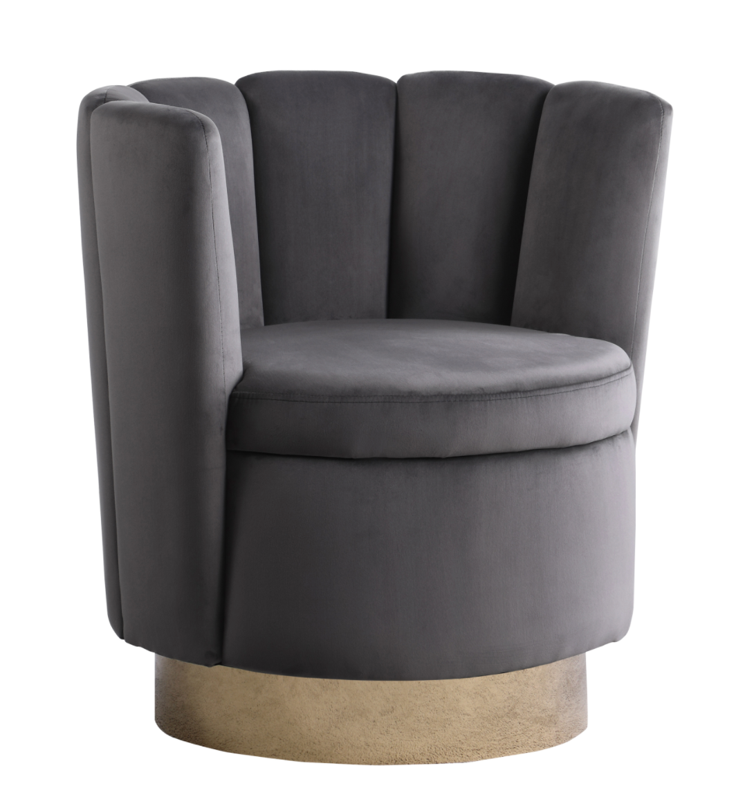 Velvet Clam Swivel Chair