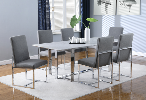 Paxton Tempered Glass Top Dining Table