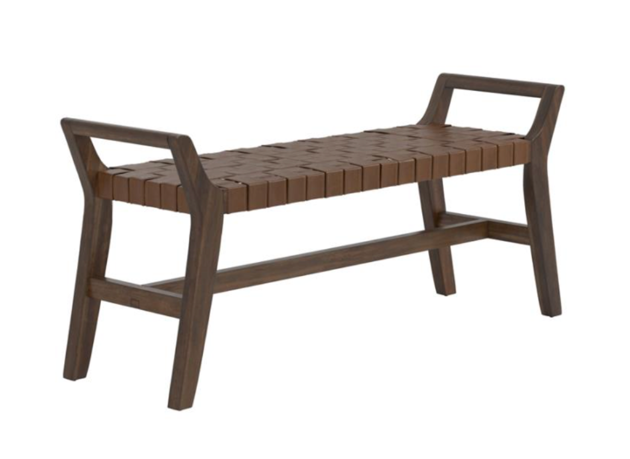12 Month Rental Plan |  Woven Walnut Bench | From $25/mo