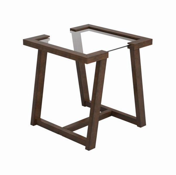 6 Month Rental | Wood and Glass Side Table | From $45/mo
