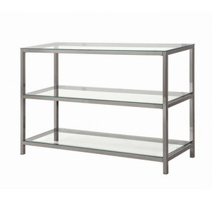 12 Month Rental Plan | Glass and Steel Console Table | From $21/mo