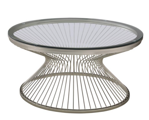 Nickel and Glass Coffee Table