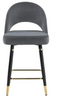 Gold Tipped Grey Counter Stool (x2)
