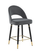 6 Month Rental Plan | Gold Tipped Grey Counter Stool (x2) | From $70/mo
