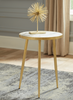 Marble and Gold Accent Table