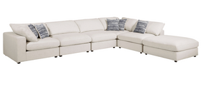 6 Month Rental Plan | Juno 6 Piece Sectional, Cream | From $332/mo