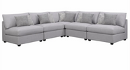 12 Month Rental | Cambria 4 Piece Sectional, Light Grey | From $80/mo