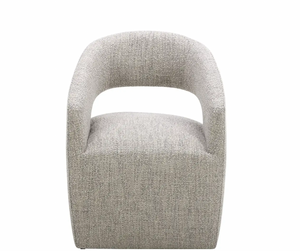 Burrow Swivel Dining Chair, Grey