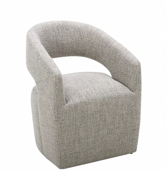 Burrow Swivel Dining Chair, Grey