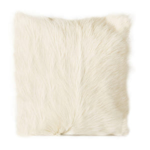 Goat Fur Pillow, White