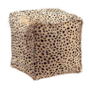 Spotted Goat Fur Pouf