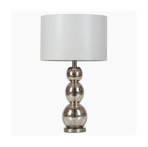 Zen Table Lamp White And Antique Silver