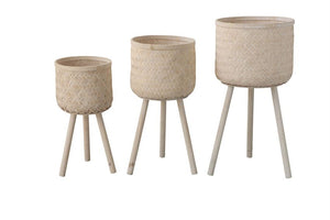 Hand-Woven Bamboo Basket Set