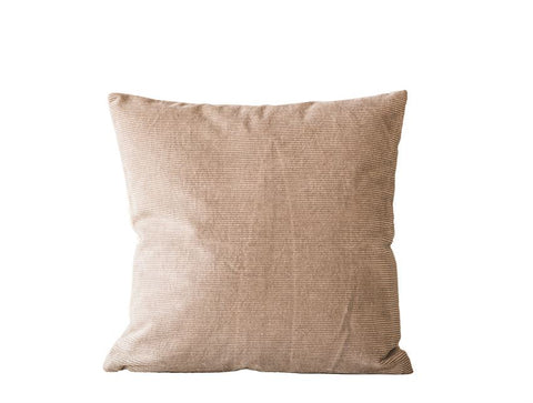 Square Cotton Corduroy Sand Color pillow