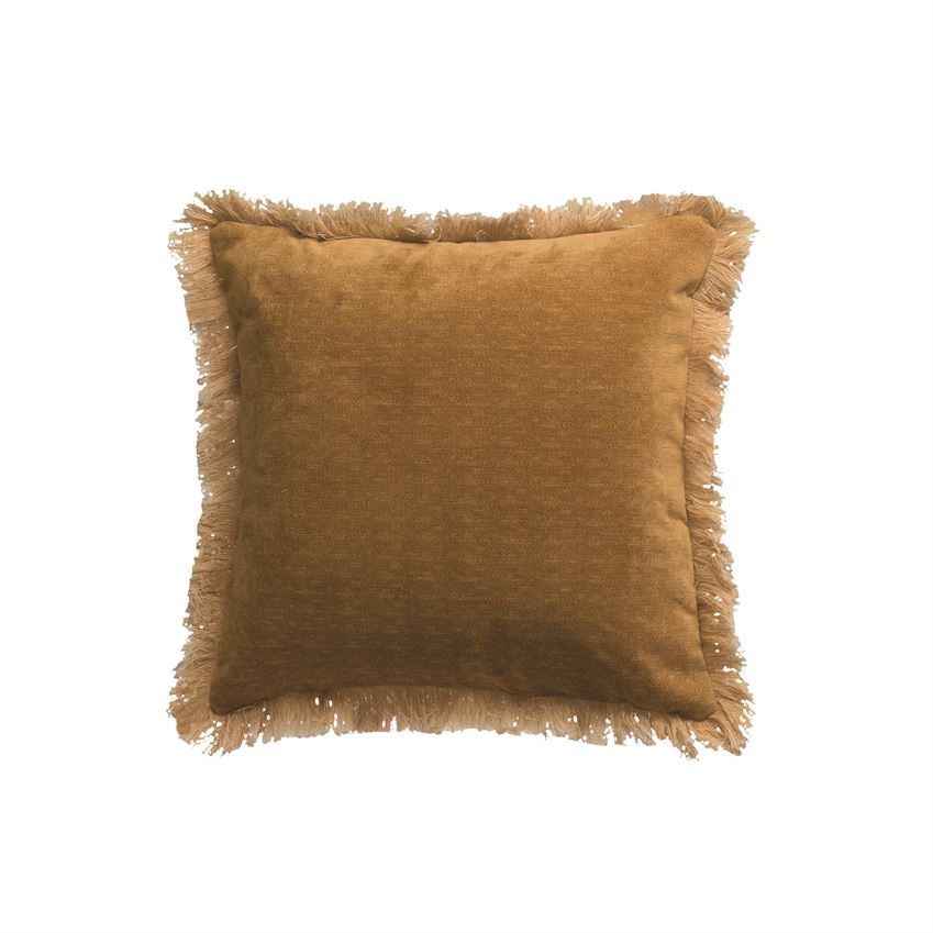 Camel Velvet Pillow, Set of 4