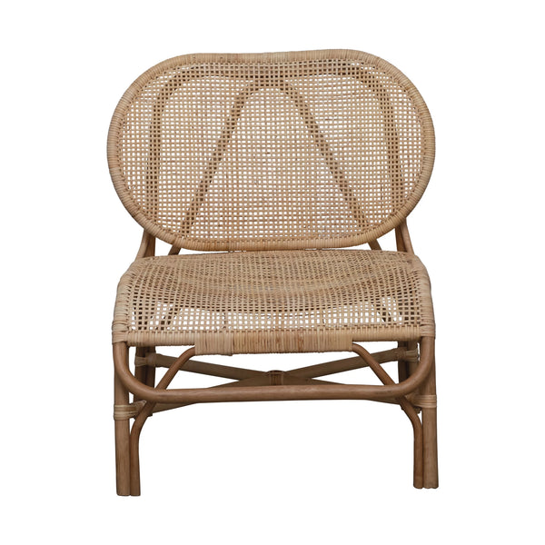 Leah Hand-woven Rattan Folding Chair, Natural