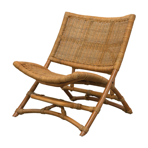 Hand-woven Rattan Folding Chair, Natural