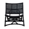 Hand-woven Rattan Folding Chair, Black