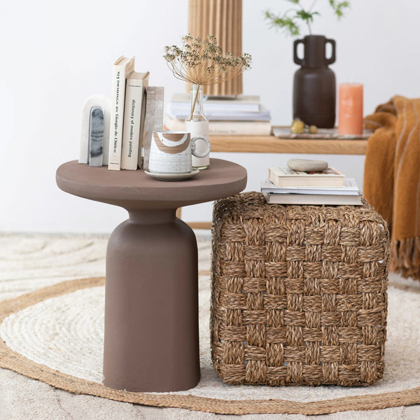 Nude Textured Side Table