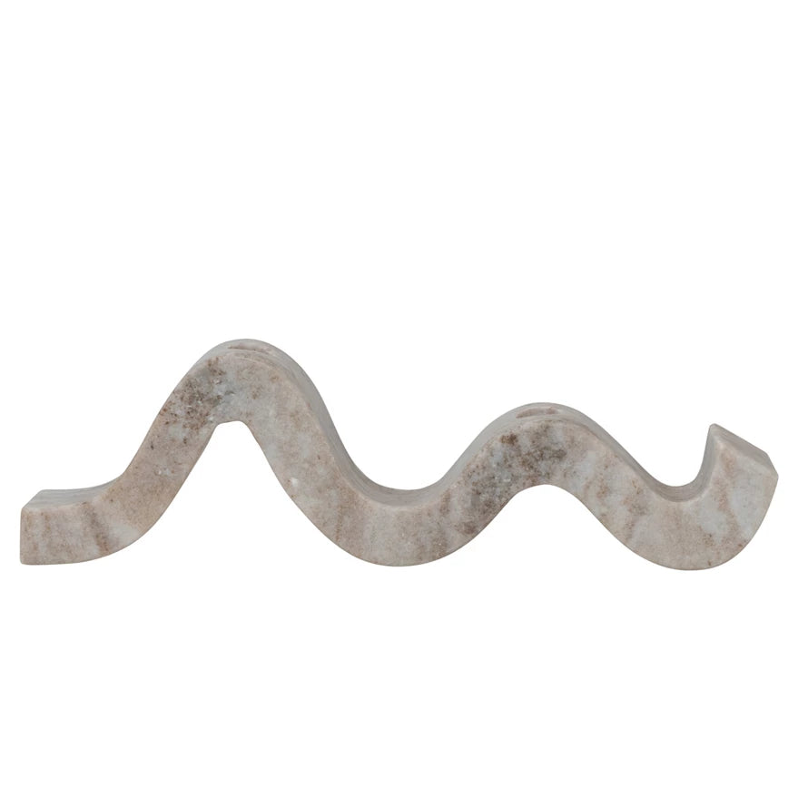 Marble Wave Candle Holder