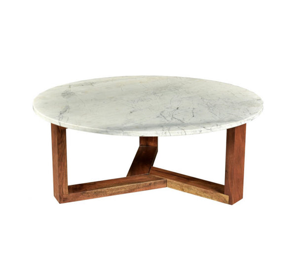 Jinx Marble Coffee Table, Acacia