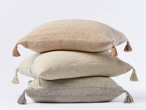 Organic Grey Tassel Pillow