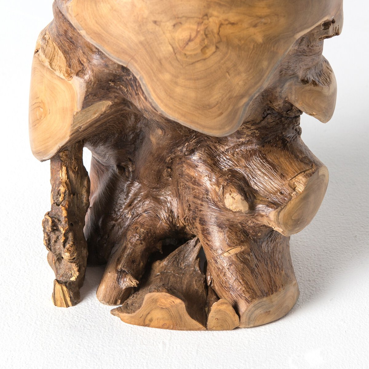 Teak Stool Aged Natural