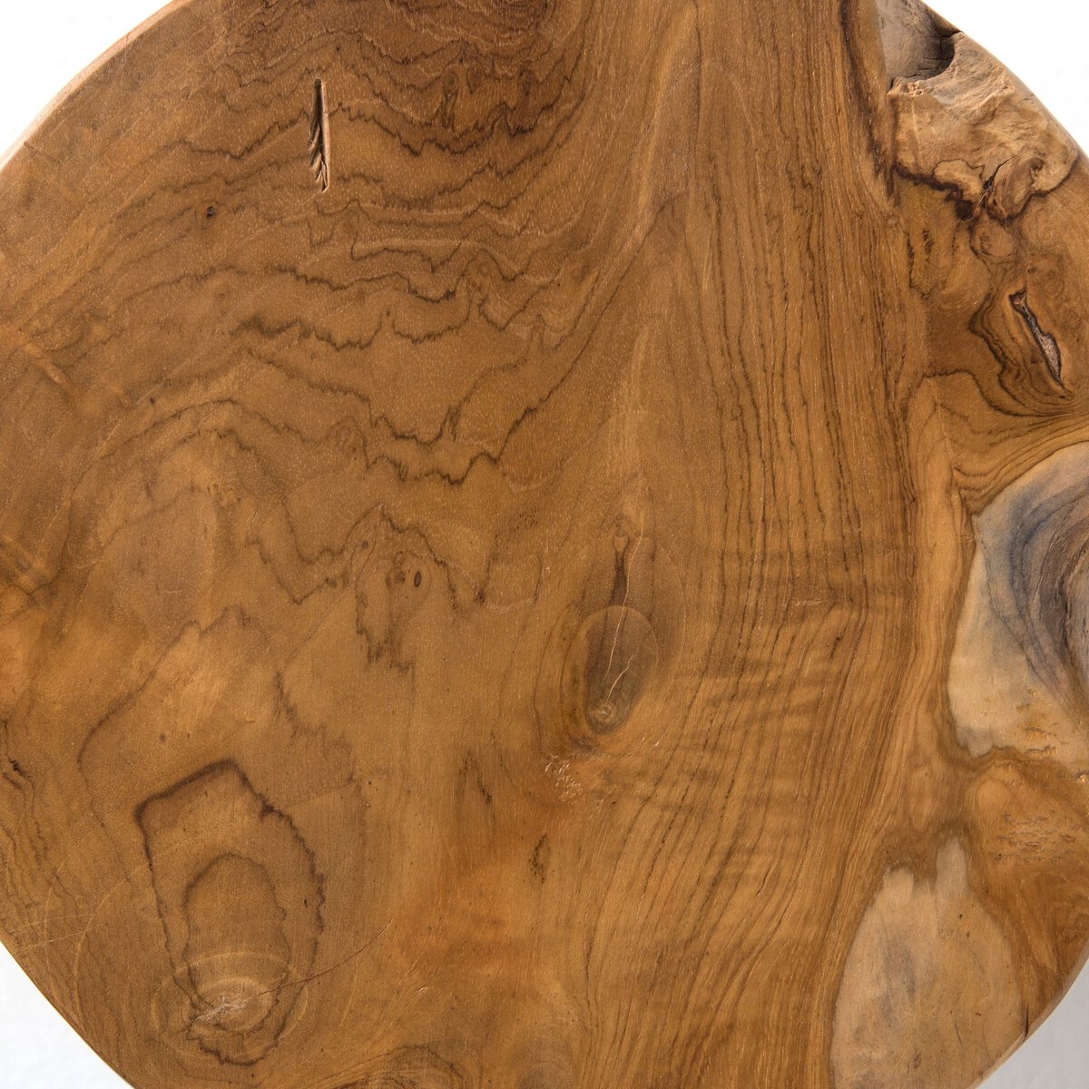 Teak Stool Aged Natural