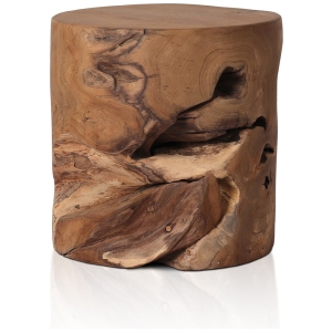 Teak Stool Aged Natural