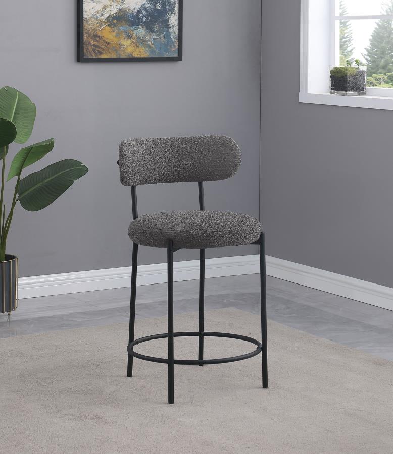King Counter Stool (Set of 2) Grey