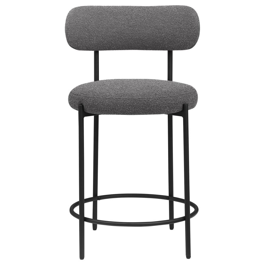 King Counter Stool (Set of 2) Grey
