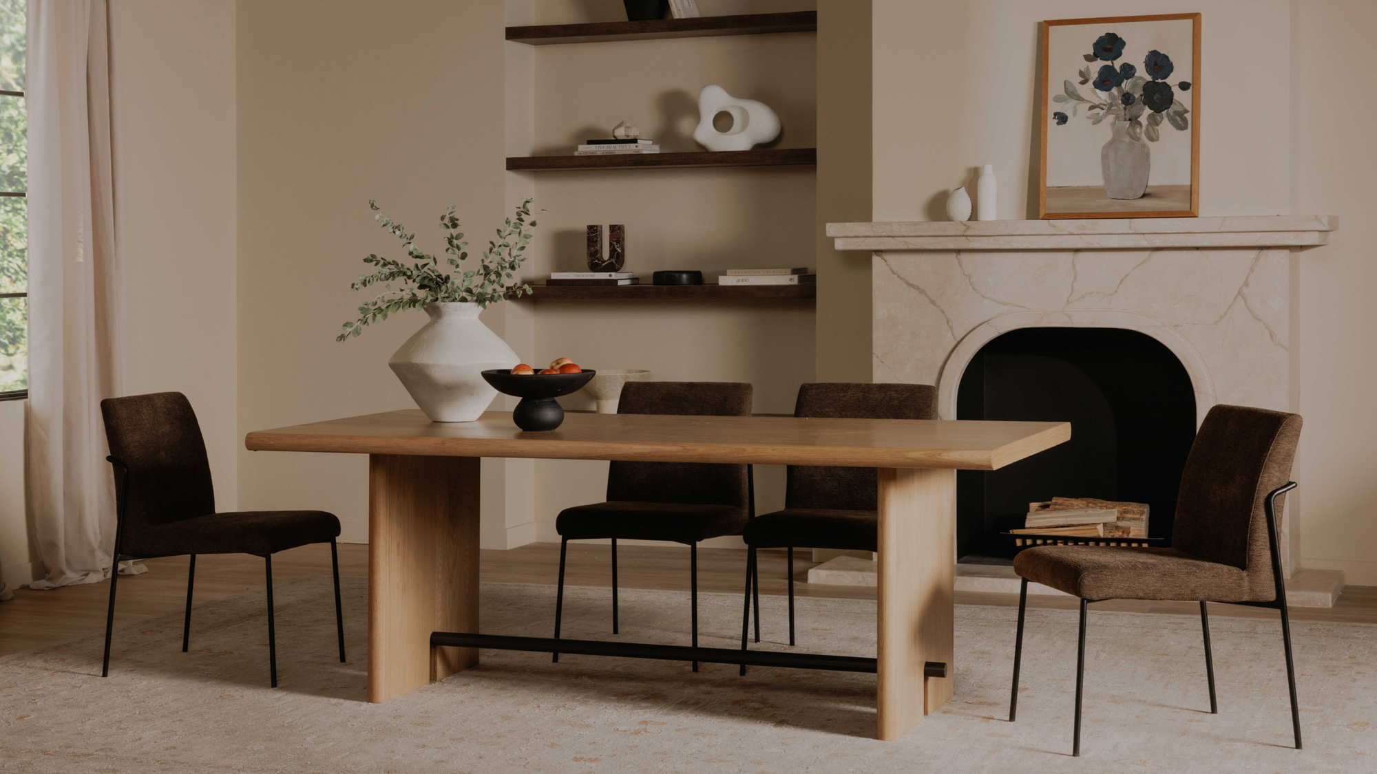 Hossegor dining chairs dark brown