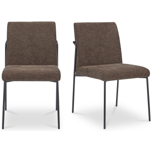 Hossegor dining chairs dark brown