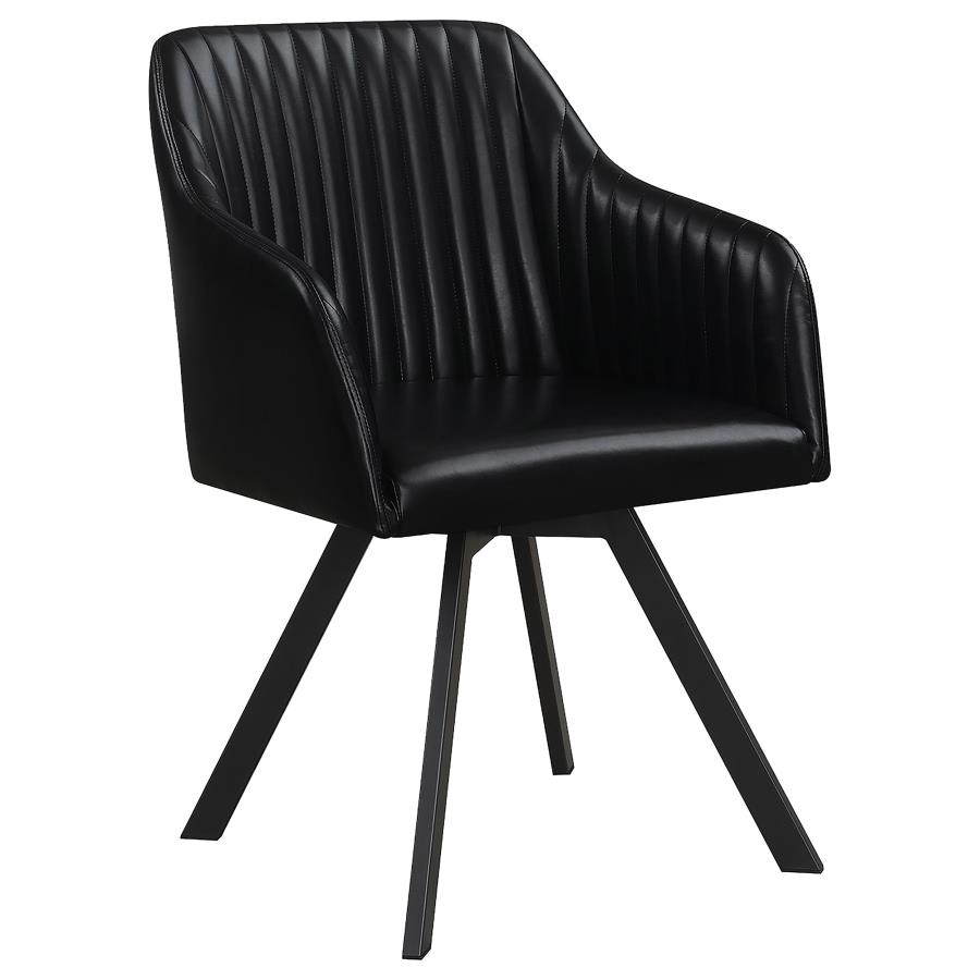 Griffin Swivel Dining Chair Black (1)