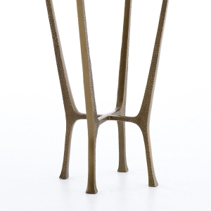Textured Brass Side Table