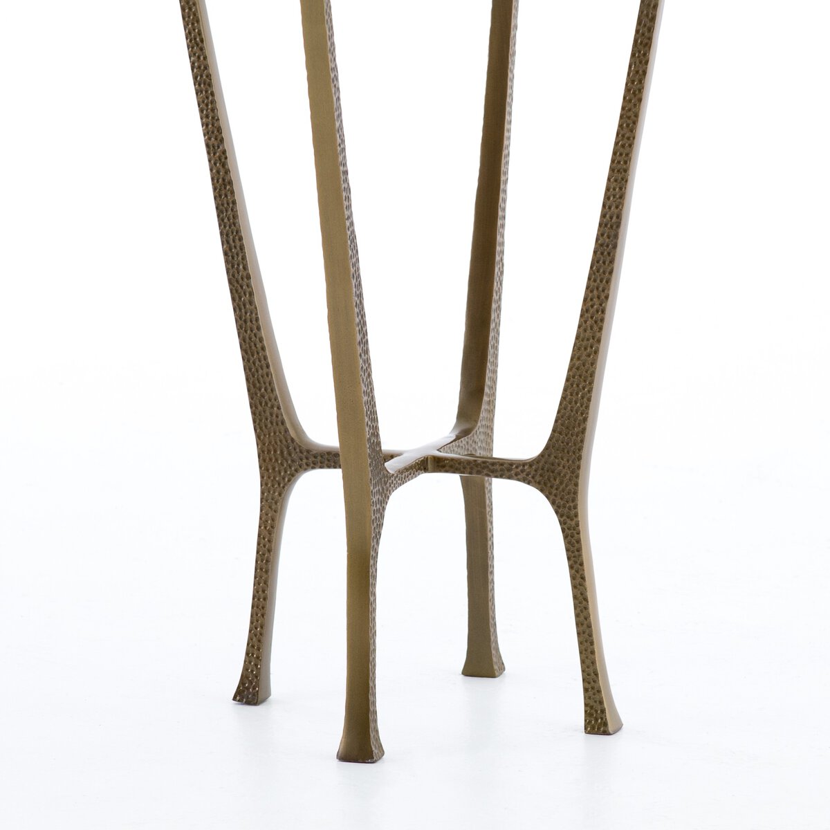 Textured Brass Side Table