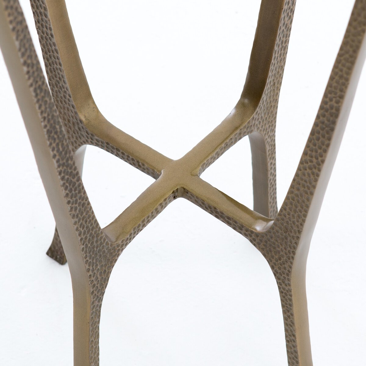 Textured Brass Side Table
