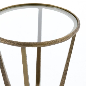 Textured Brass Side Table
