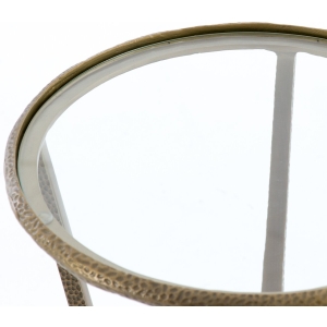 Textured Brass Side Table