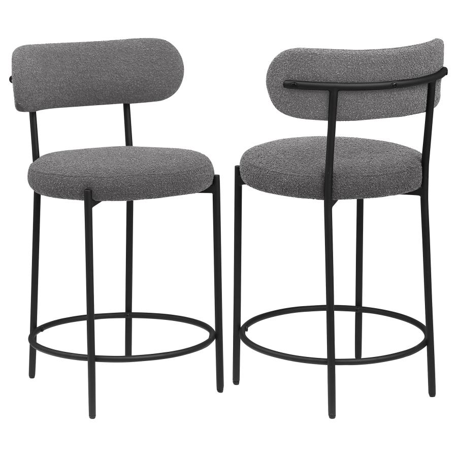 King Counter Stool (Set of 2) Grey