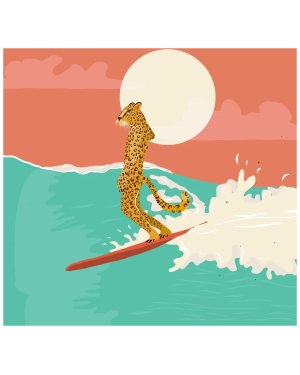Cheetah Surfing